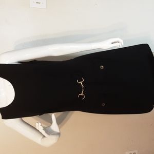 Adrienne Vista dining sleeveless black dress